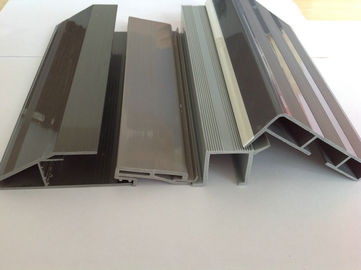 Gray fridge U Shape PVC Extrusion Profiles , Co-extruded window profiles